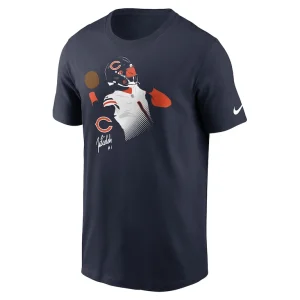 Justin fields chicago bears nike player graphic t shirt Navy M
