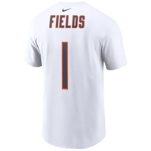 Justin fields chicago bears nike player name number t shirt White L