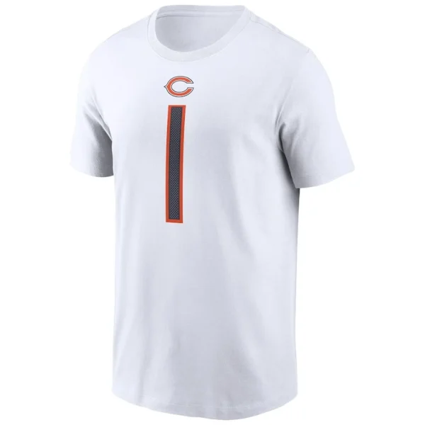 Justin fields chicago bears nike player name number t shirt White M