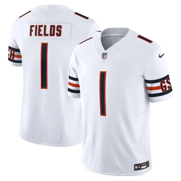 Justin fields chicago bears nike vapor f.u.s.e. limited jersey White