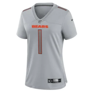 Justin fields chicago bears nike womens atmosphere fashion game jersey Gray M