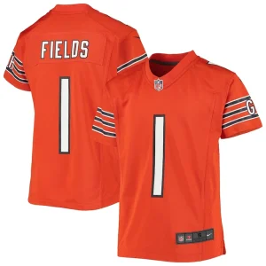 Justin fields chicago bears nike youth game jersey Orange