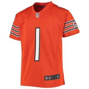 Justin fields chicago bears nike youth game jersey Orange Yth M