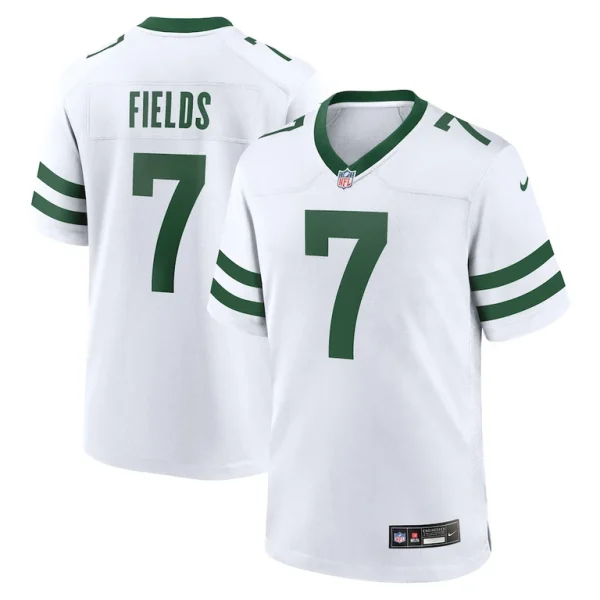 Justin fields new york jets nike game jersey Legacy white