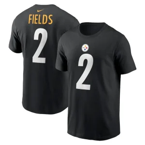 Justin fields pittsburgh steelers nike player name number t shirt Black