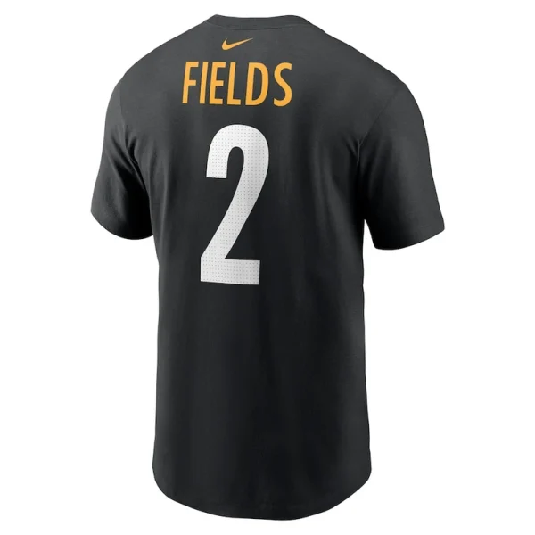 Justin fields pittsburgh steelers nike player name number t shirt Black L