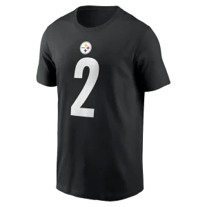 Justin fields pittsburgh steelers nike player name number t shirt Black M