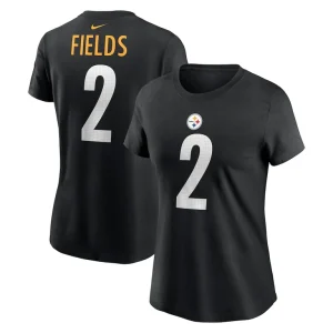 Justin fields pittsburgh steelers nike womens player name number t shirt Black