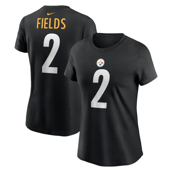 Justin fields pittsburgh steelers nike womens player name number t shirt Black