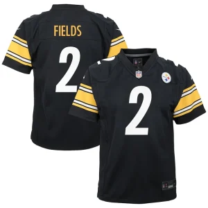 Justin fields pittsburgh steelers nike youth team game jersey Black