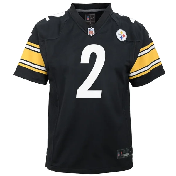 Justin fields pittsburgh steelers nike youth team game jersey Black Yth M
