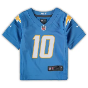 Justin herbert los angeles chargers nike infant game jersey Powder blue 18 MO