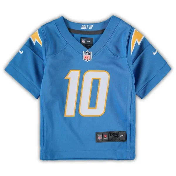Justin herbert los angeles chargers nike infant game jersey Powder blue 18 MO