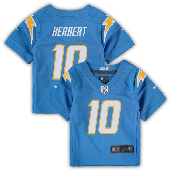 Justin herbert los angeles chargers nike infant game jersey Powder blue