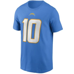 Justin herbert los angeles chargers nike name number t shirt Powder blue M