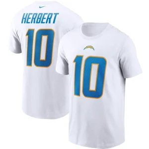 Justin herbert los angeles chargers nike name number t shirt White