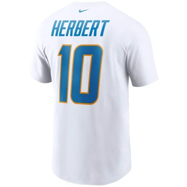 Justin herbert los angeles chargers nike name number t shirt White L