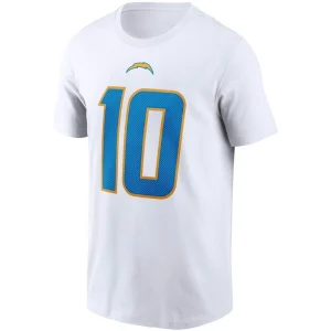 Justin herbert los angeles chargers nike name number t shirt White M