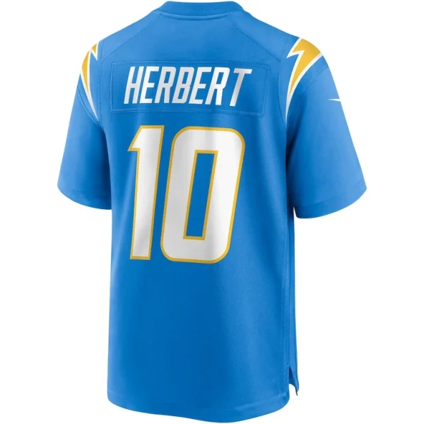 Justin herbert los angeles chargers nike player game jersey Powder blue L