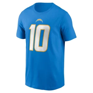 Justin herbert los angeles chargers nike player name number t shirt Powder blue M