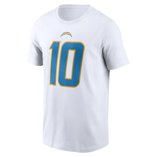 Justin herbert los angeles chargers nike player name number t shirt White M