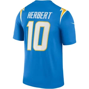 Justin herbert los angeles chargers nike team legend player performance top Powder blue L