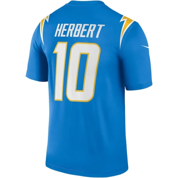 Justin herbert los angeles chargers nike team legend player performance top Powder blue L