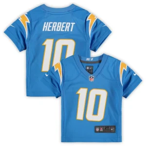 Justin herbert los angeles chargers nike toddler game jersey Powder blue