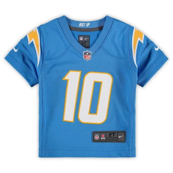 Justin herbert los angeles chargers nike toddler game jersey Powder blue 3T