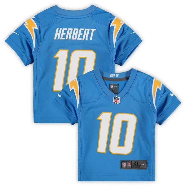 Justin herbert los angeles chargers nike toddler game jersey Powder blue