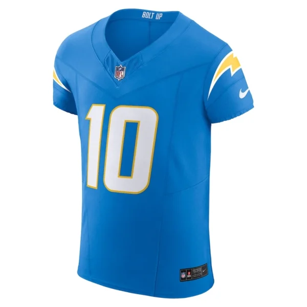 Justin herbert los angeles chargers nike vapor f.u.s.e. elite jersey Powder blue 44