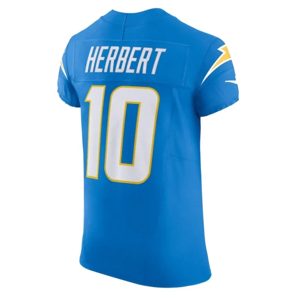 Justin herbert los angeles chargers nike vapor f.u.s.e. elite jersey Powder blue 48