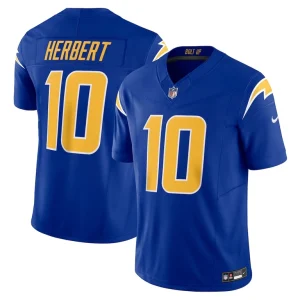 Justin herbert los angeles chargers nike vapor f.u.s.e. limited jersey Royal