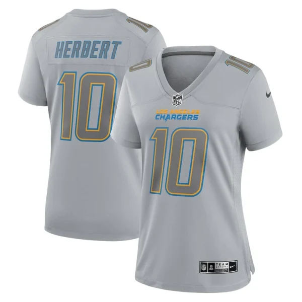 Justin herbert los angeles chargers nike womens atmosphere fashion game jersey Gray