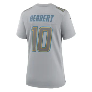 Justin herbert los angeles chargers nike womens atmosphere fashion game jersey Gray L