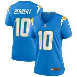 Justin herbert los angeles chargers nike womens game jersey Powder blue