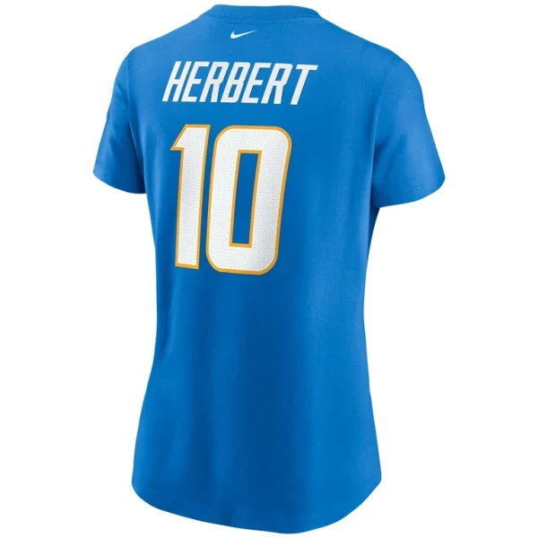 Justin herbert los angeles chargers nike womens name number t shirt Powder blue L