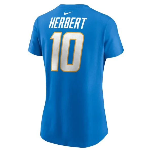 Justin herbert los angeles chargers nike womens player name number t shirt Powder blue L