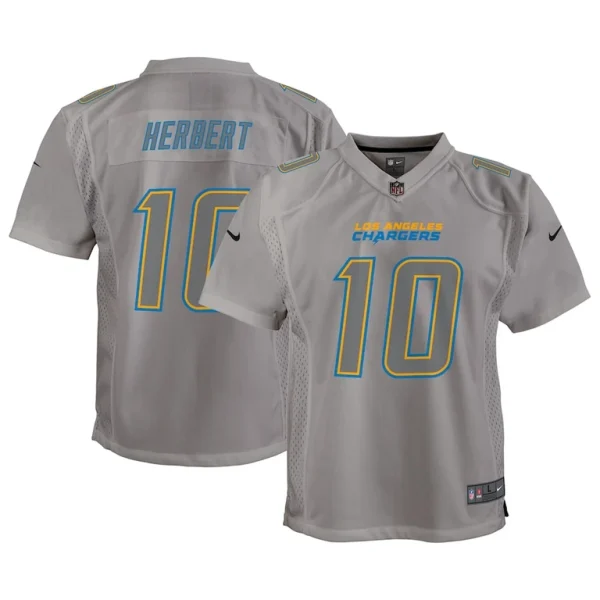 Justin herbert los angeles chargers nike youth atmosphere game jersey Gray