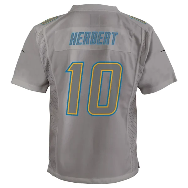 Justin herbert los angeles chargers nike youth atmosphere game jersey Gray Yth L
