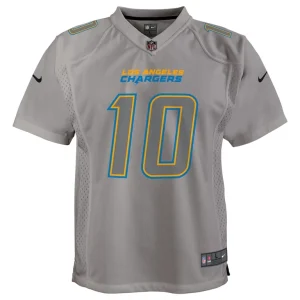 Justin herbert los angeles chargers nike youth atmosphere game jersey Gray Yth M