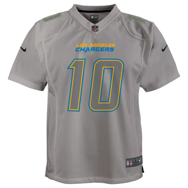 Justin herbert los angeles chargers nike youth atmosphere game jersey Gray Yth M
