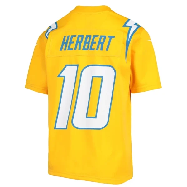 Justin herbert los angeles chargers nike youth inverted team game jersey Gold Yth L