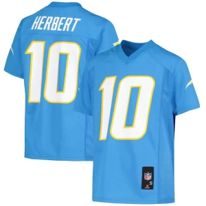 Justin herbert los angeles chargers youth replica player jersey Powder blue