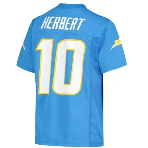 Justin herbert los angeles chargers youth replica player jersey Powder blue Yth L