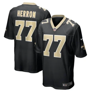 Justin herron new orleans saints nike game jersey Black