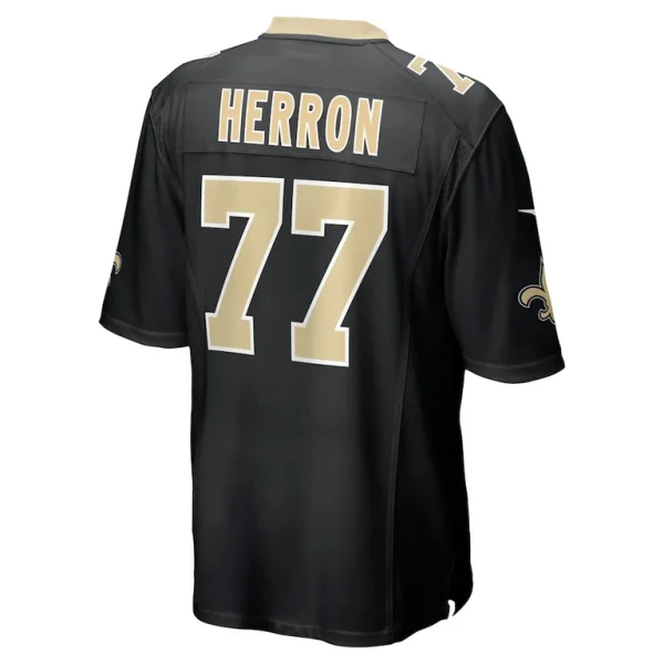 Justin herron new orleans saints nike game jersey Black L