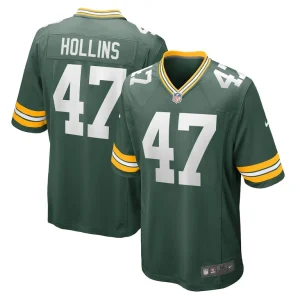 Justin hollins green bay packers nike home game player jersey Green