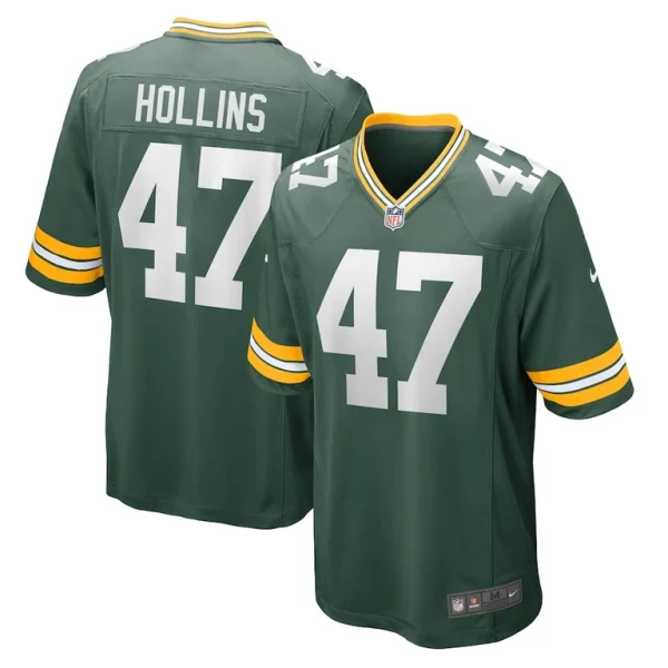 Justin hollins green bay packers nike home game player jersey Green