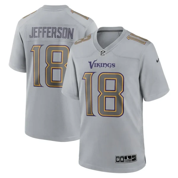 Justin jefferson minnesota vikings nike atmosphere fashion game jersey Gray